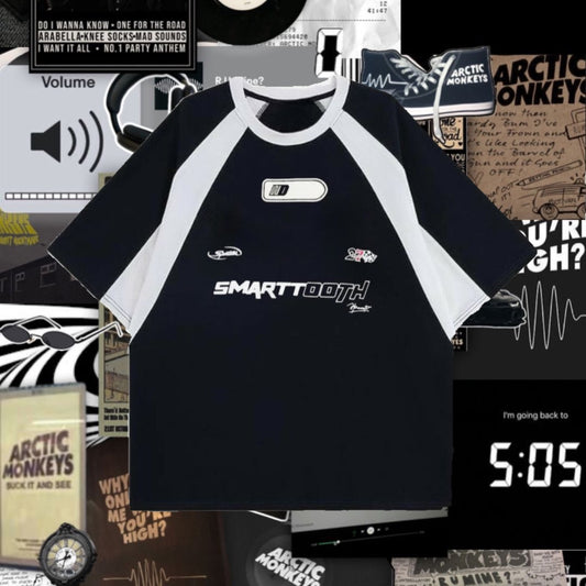 تيشيرت اسود وابيض سمارت