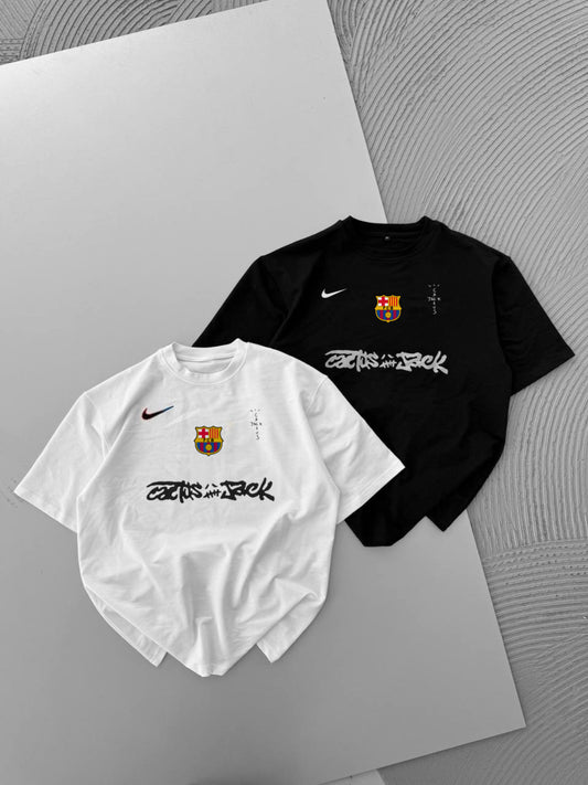 تيشيرت برشلونة نسخة ترافيس سكوت لون اسود