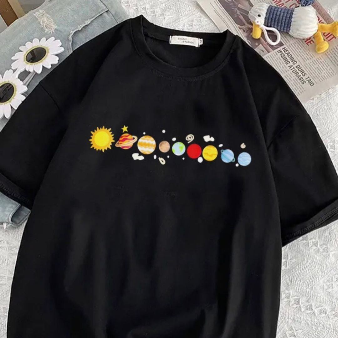 تيشيرت اسود كواكب