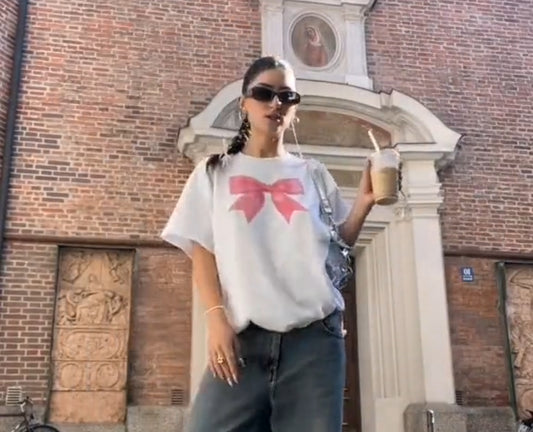 تيشيرت فيونكة قطني صيفي