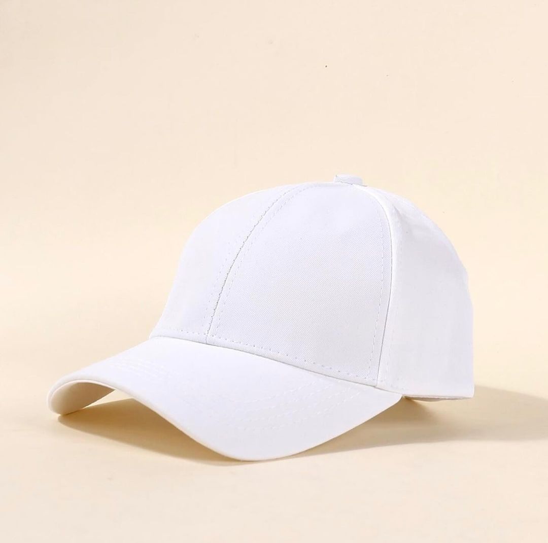 قبعة ابيض سادة