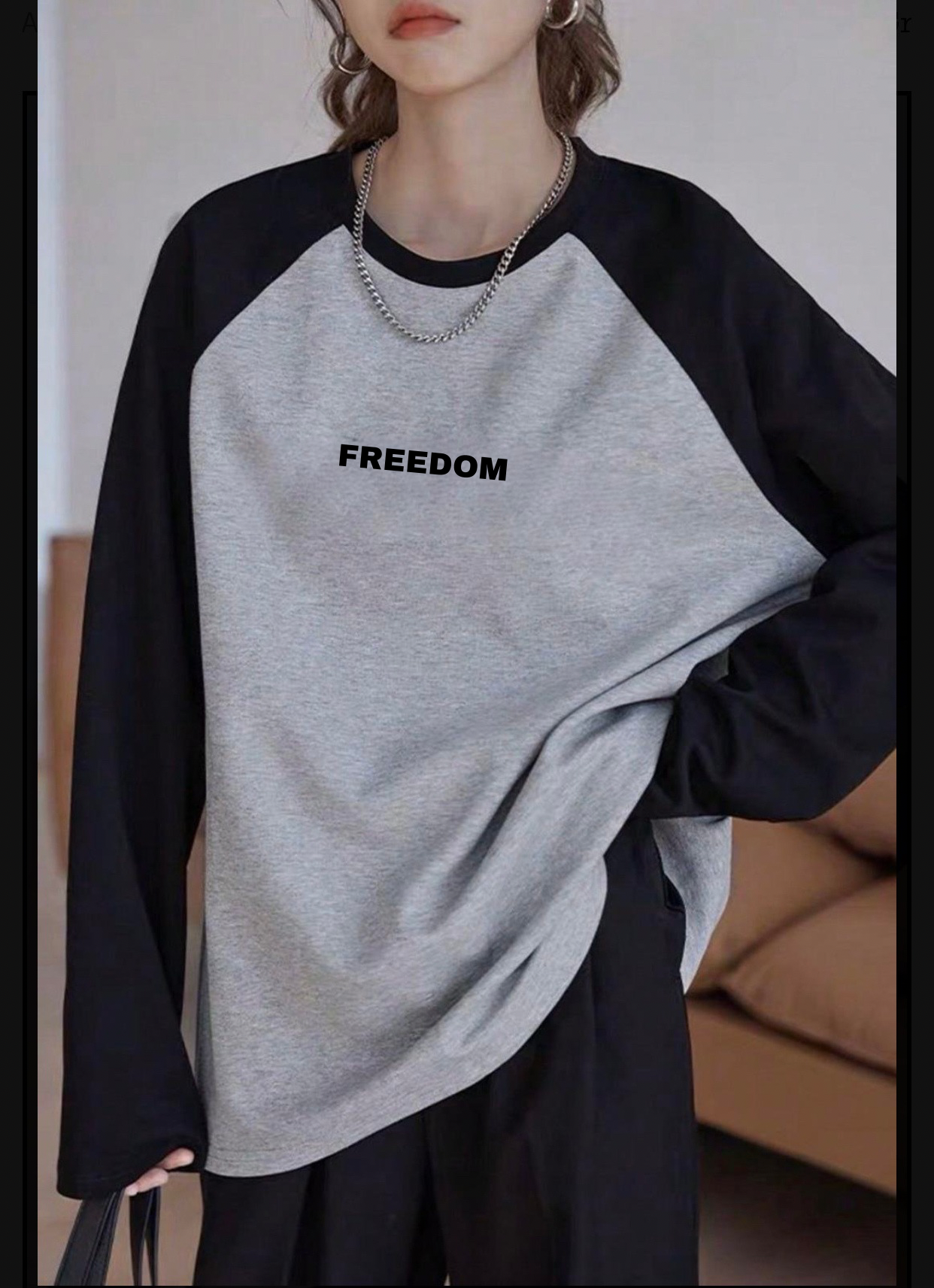 تيشيرت الحرية freedom رصاصي