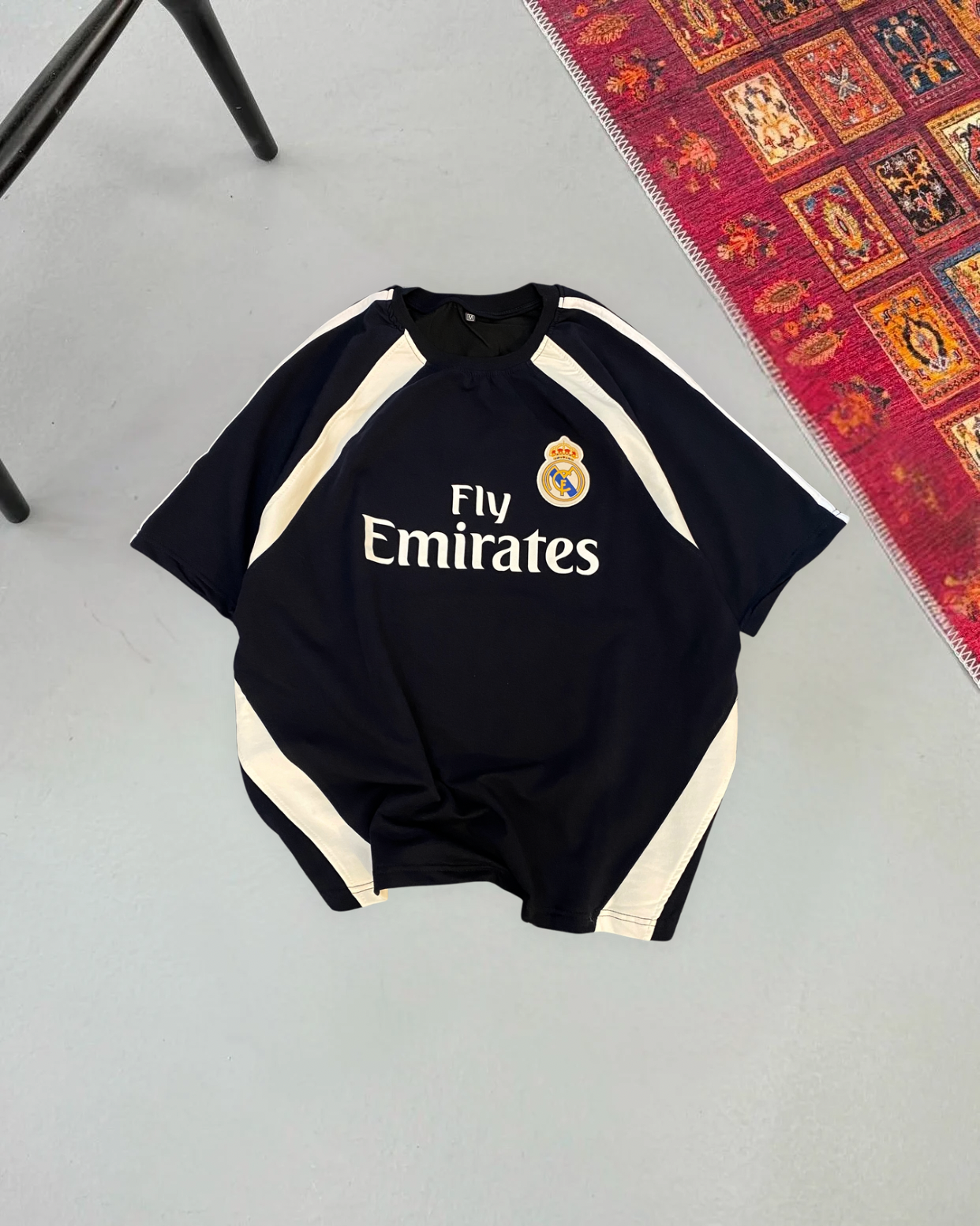 تيشيرت ريال مدريد تطريز لون اسود