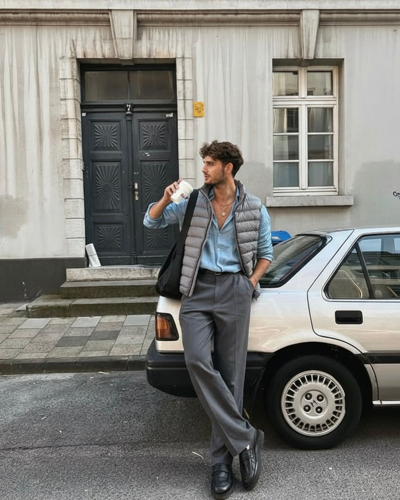 جاكيت بف رصاصي Jacket Puffer