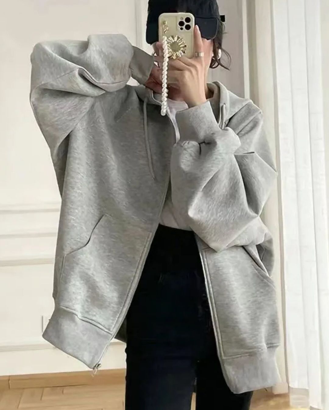 جاكيت رصاصي سادة