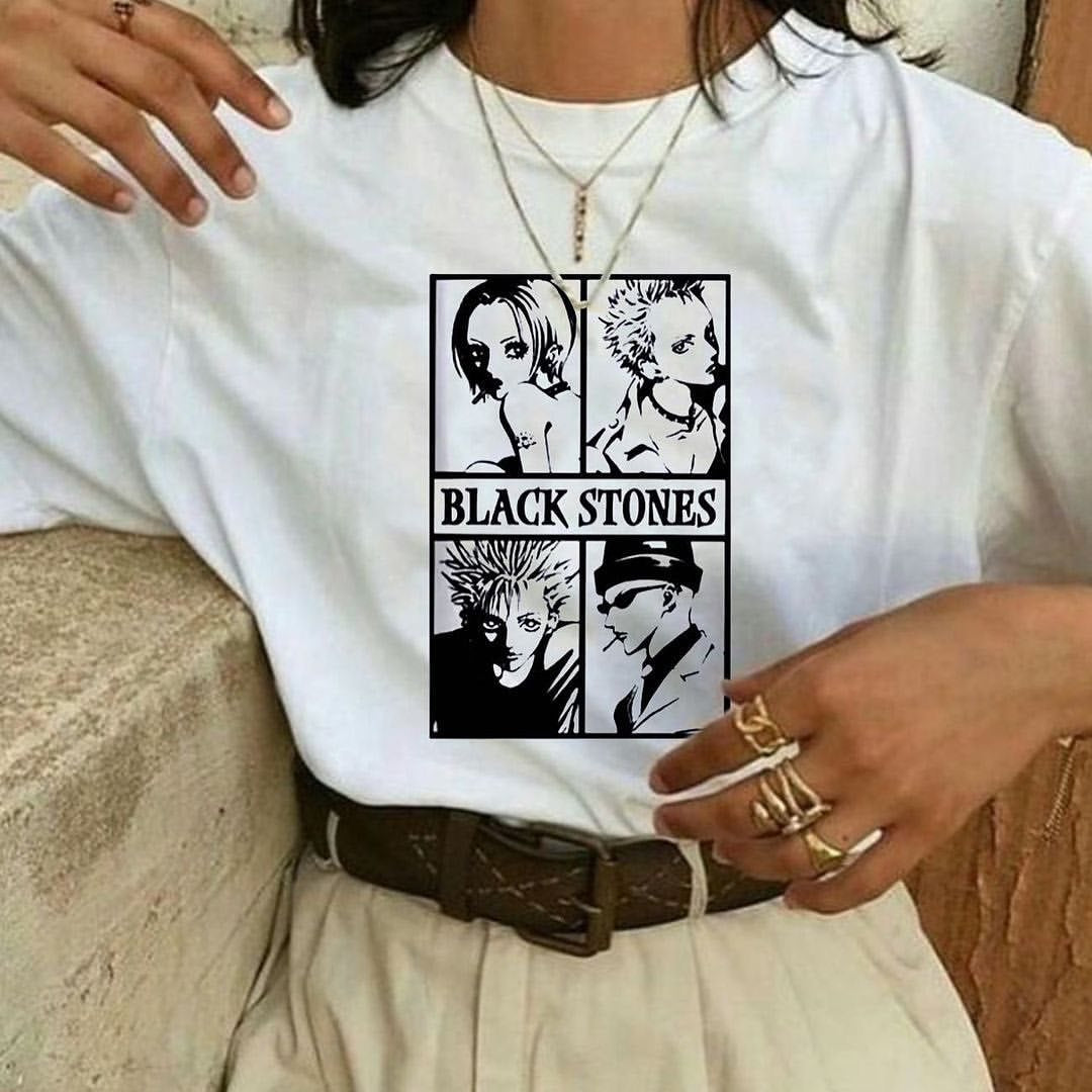 تيشيرت ابيض Black Stones