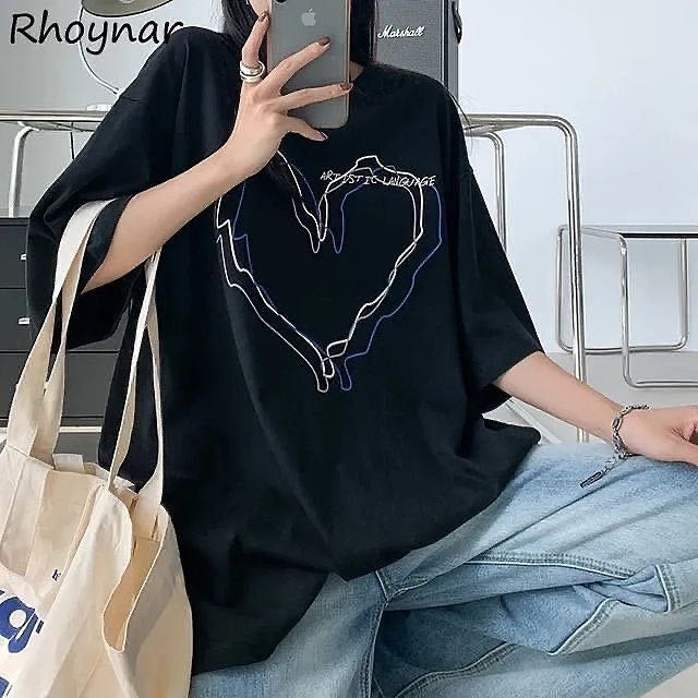 تيشيرت اسود قلب