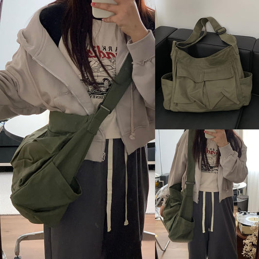 حقيبة كتف زيتوني