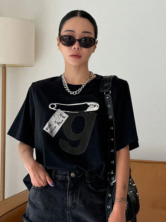 تيشيرت دبوس قطني صيفي