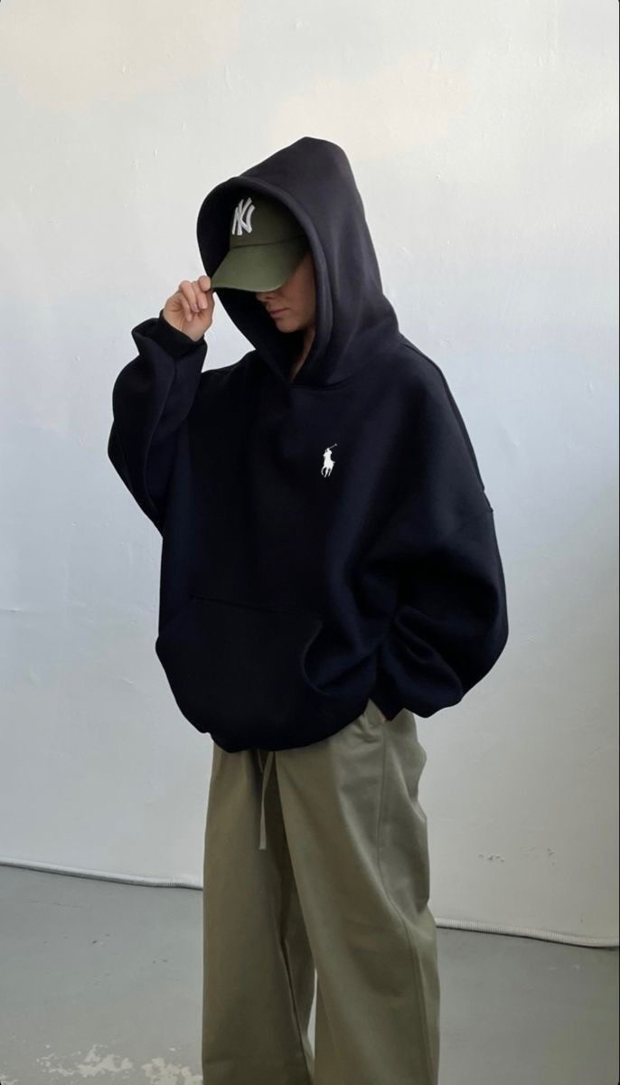 هودي بولو رجالي نسائي اسود