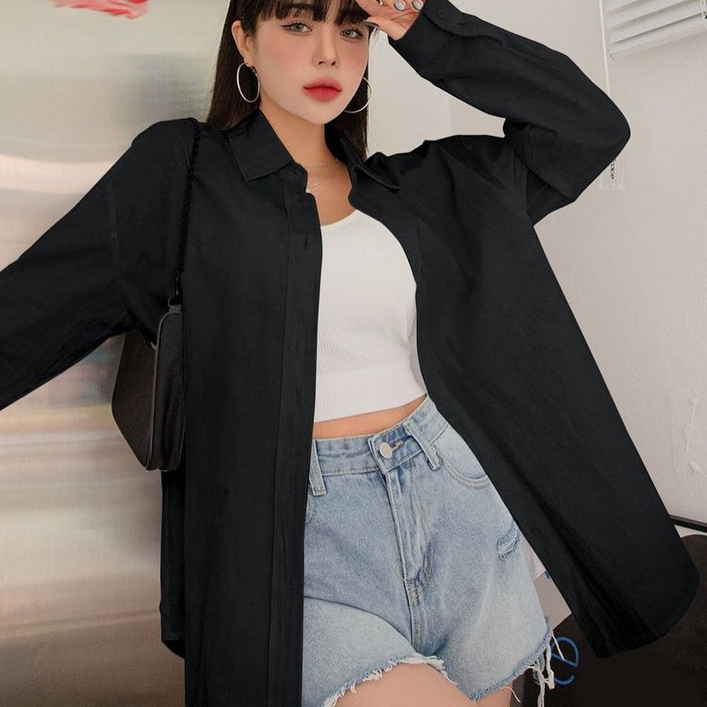 قميص اسود سادة