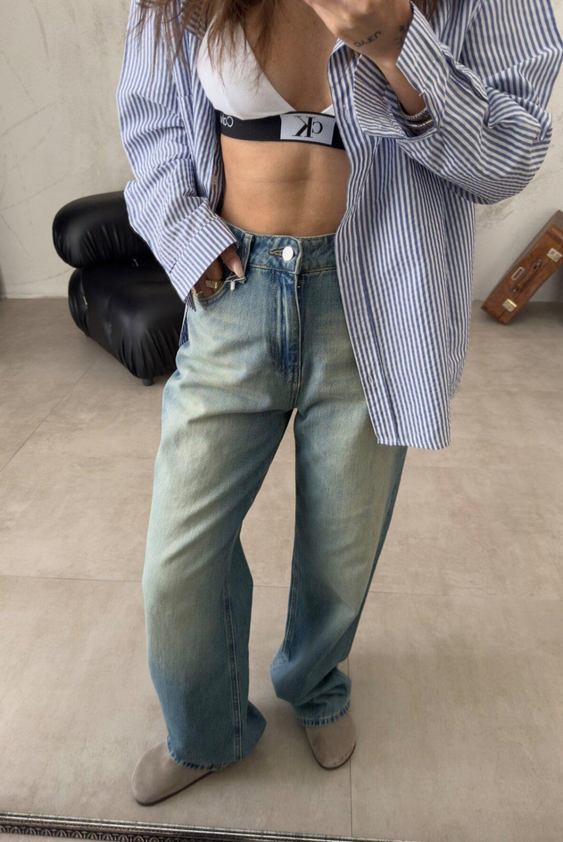 بنطلون جينز فنتج