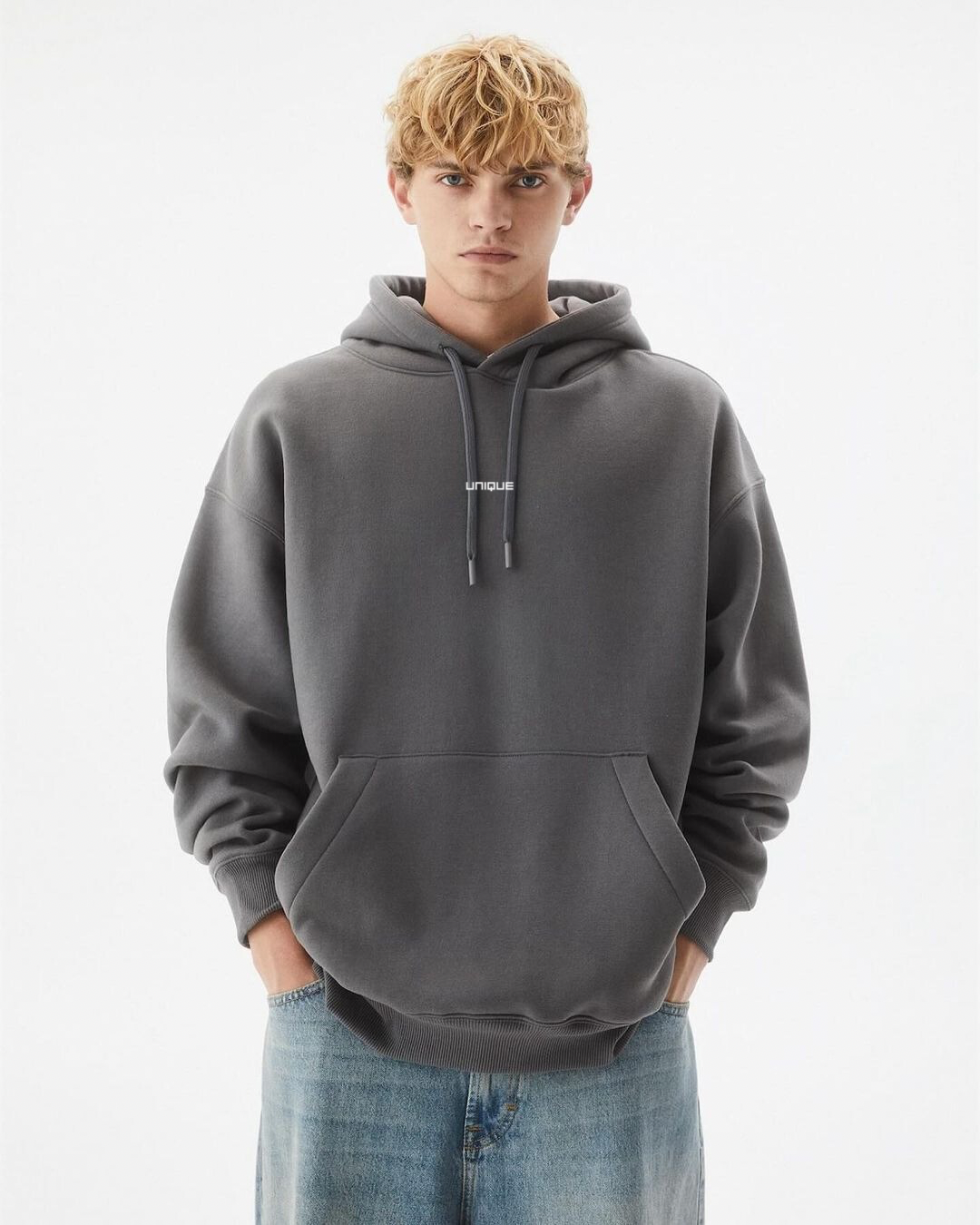 Hoodie Unique Grey