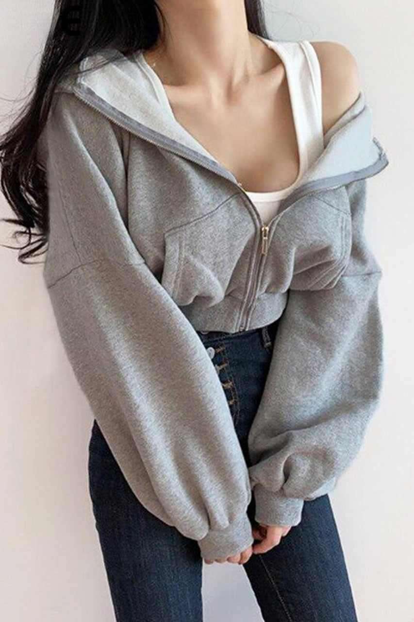 جاكيت رصاصي قصير