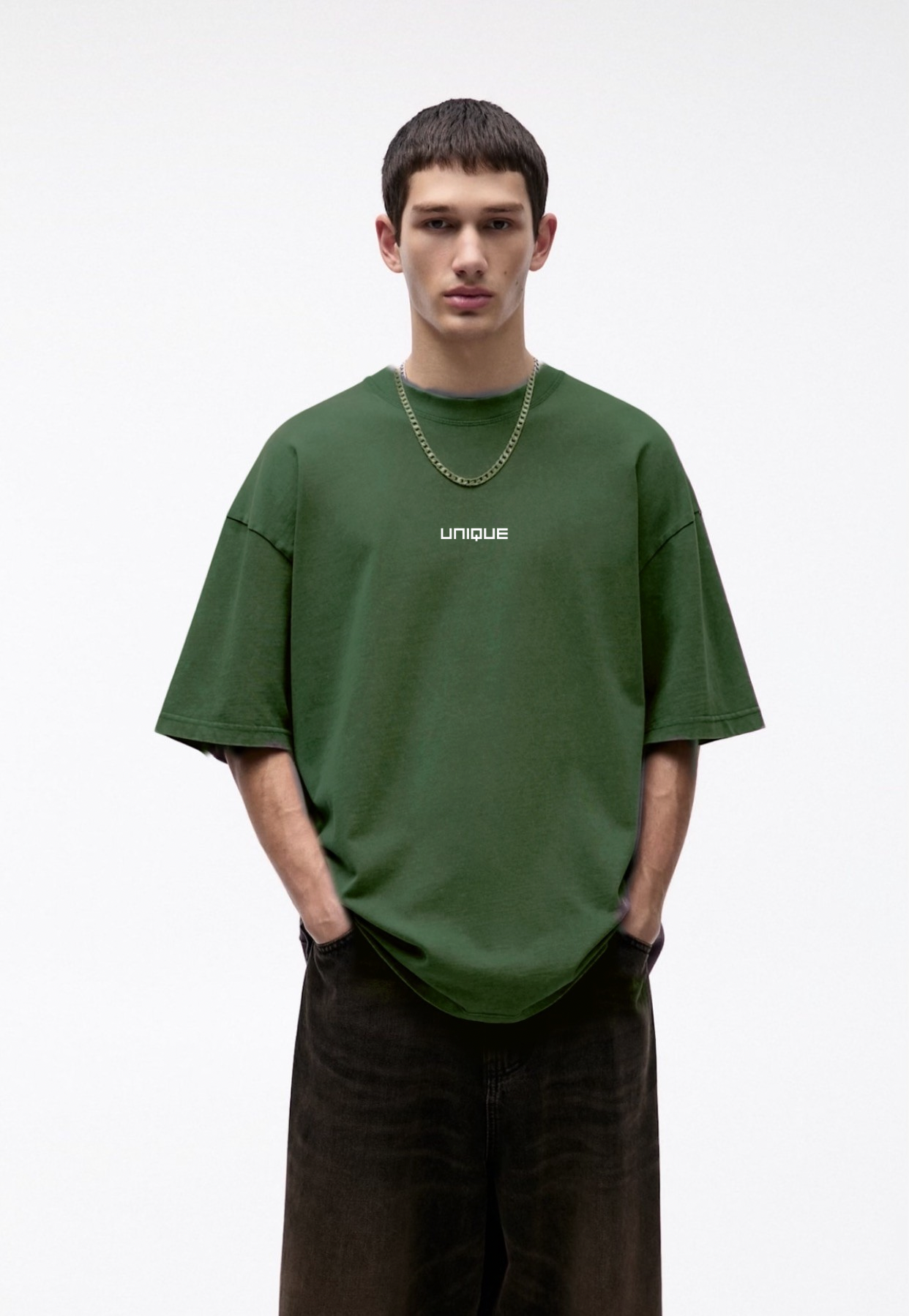 Unique T-shirt تيشيرت يونيك اخضر باريس