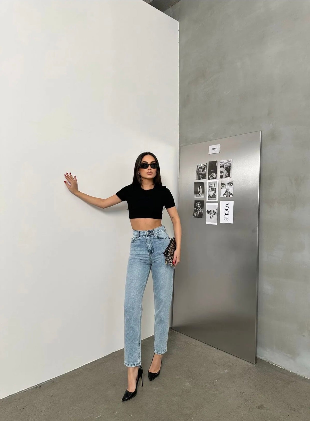 جينز زارا ازرق فاتح