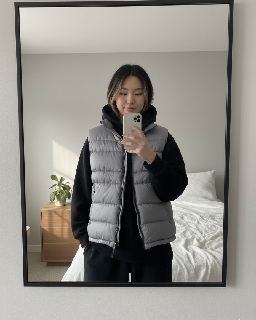 جاكيت بف رصاصي Jacket Puffer