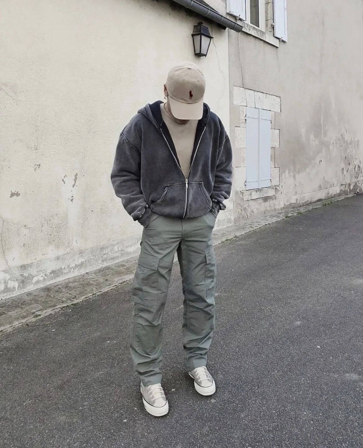 قبعة بولو رصاصي