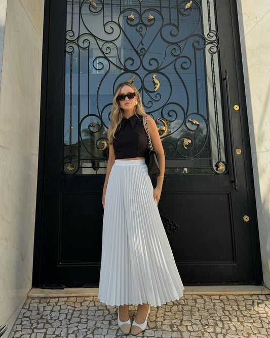 تنورة الصيف لون ابيض