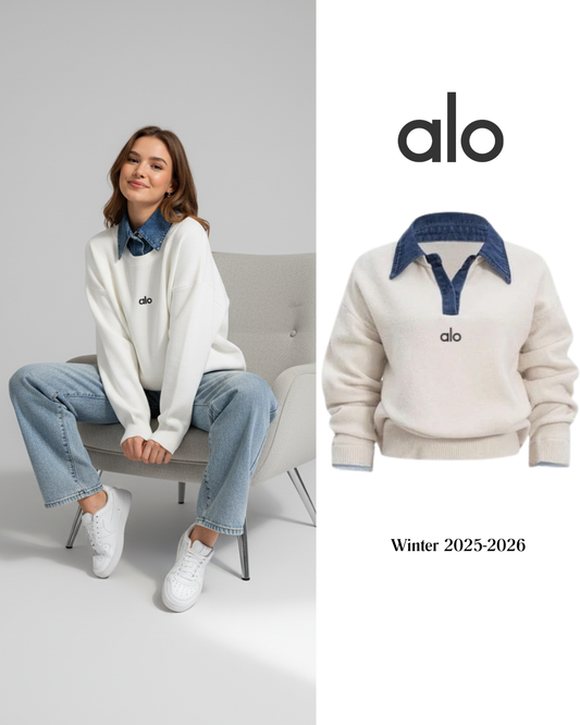 سويتشيرت ابيض Sweatshirt alo