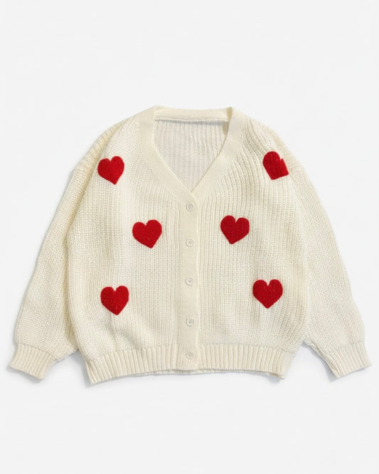 جاكيت كارديغان قلوب لطيفة