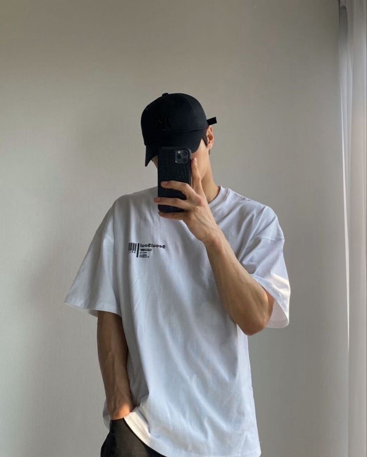 قبعة NY اسود تطريز