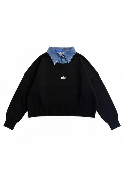 سويتشيرت اسود Sweatshirt alo