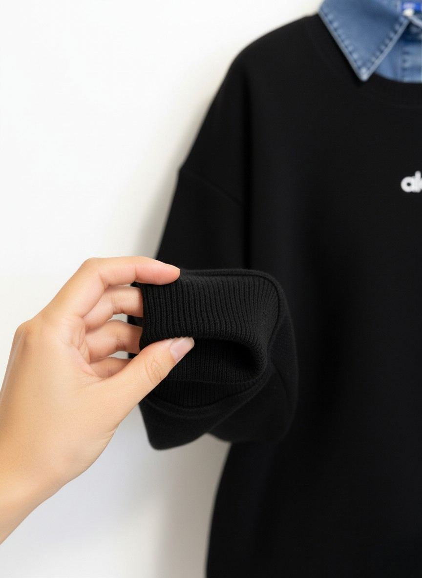 سويتشيرت اسود Sweatshirt alo