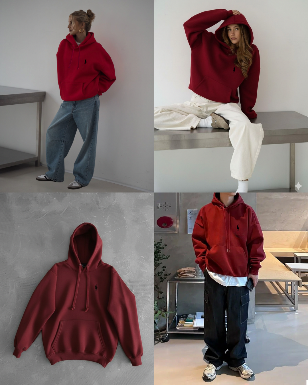 هودي بولو رجالي نسائي ماروني