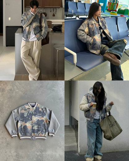 جاكيت جلد NASA Leather Jacket