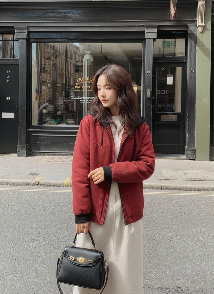 جاكيت ماروني فرو