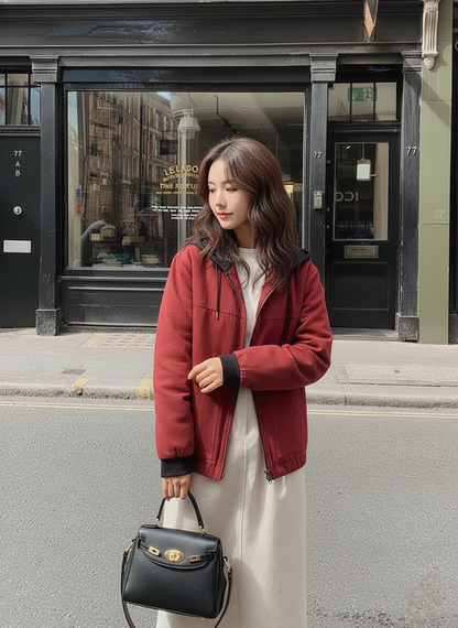 جاكيت ماروني فرو