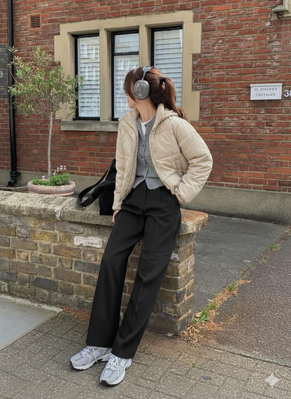 جاكيت جلد بفر Leather Puffer