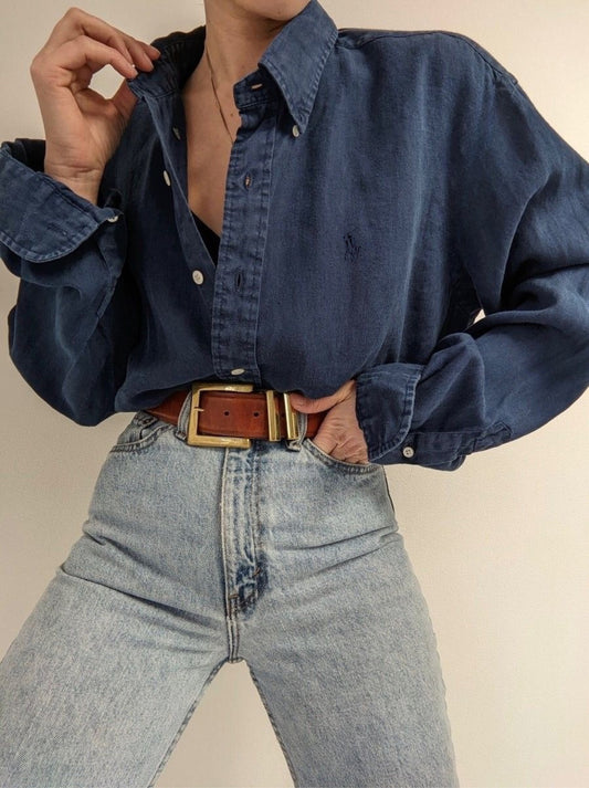 قميص جينز بولو