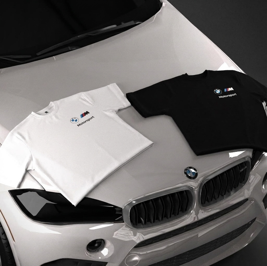 تيشيرت BMW ابيض شبابي بناتي