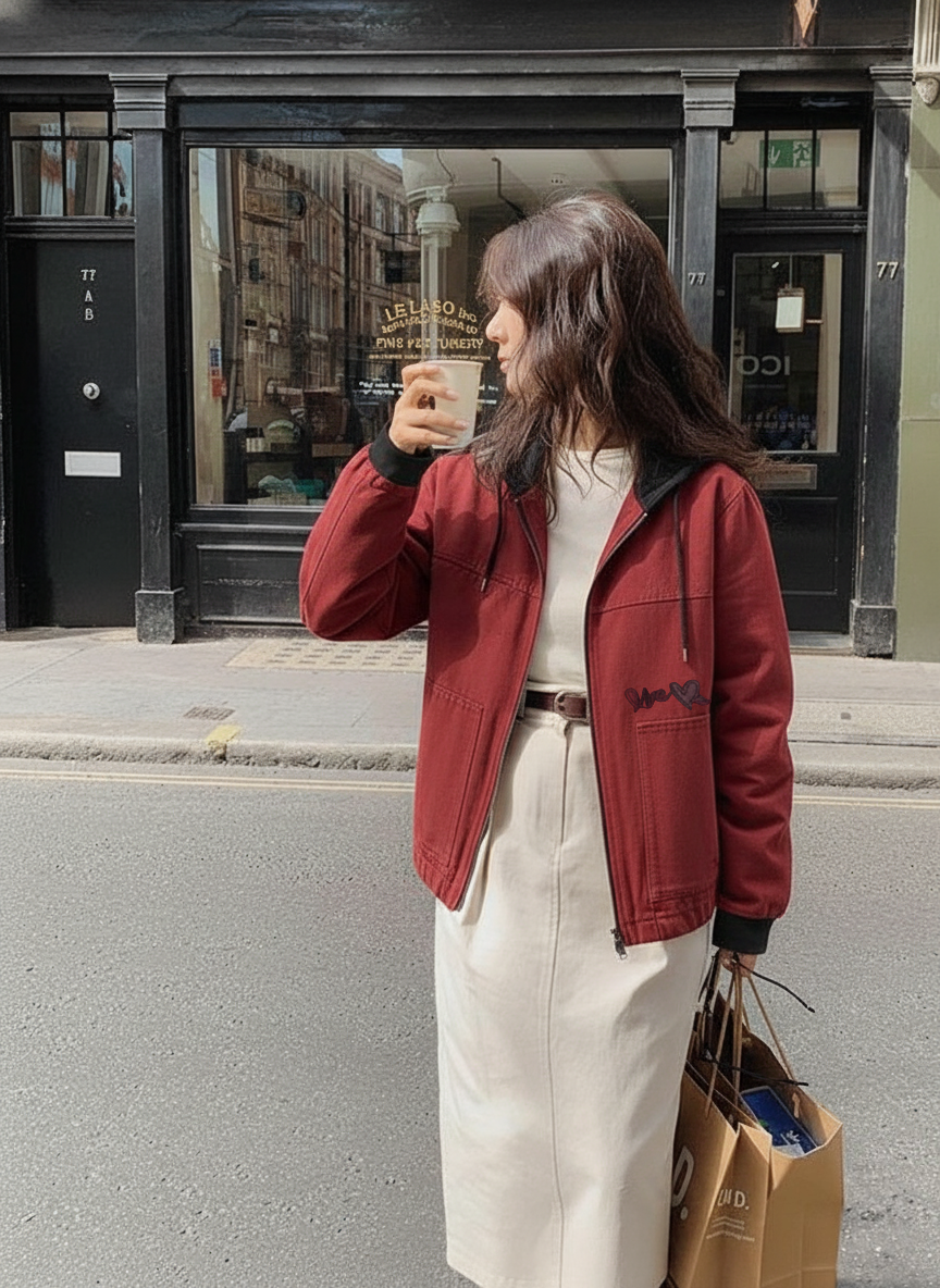 جاكيت ماروني فرو