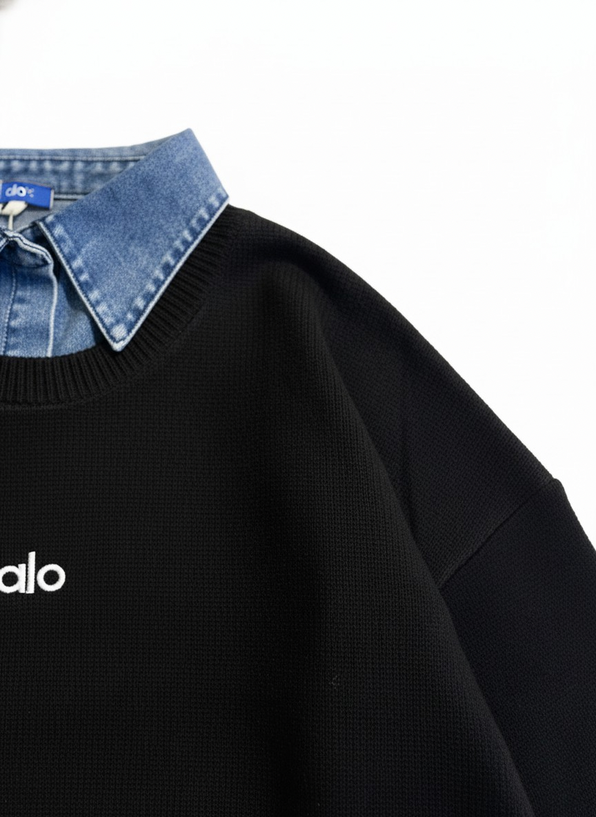 سويتشيرت اسود Sweatshirt alo