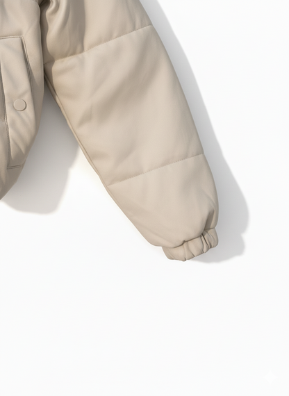 جاكيت جلد بفر Leather Puffer
