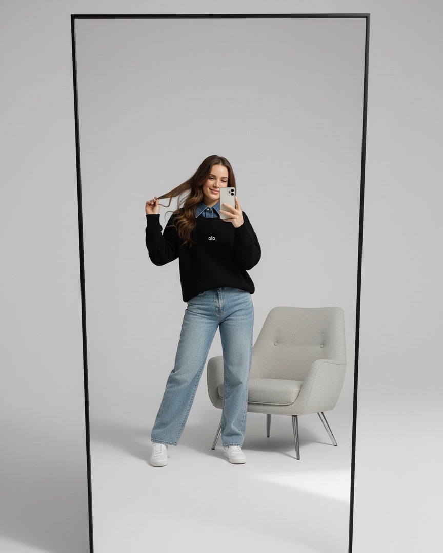 سويتشيرت اسود Sweatshirt alo