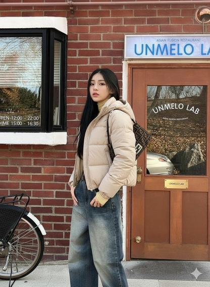 جاكيت جلد بفر Leather Puffer