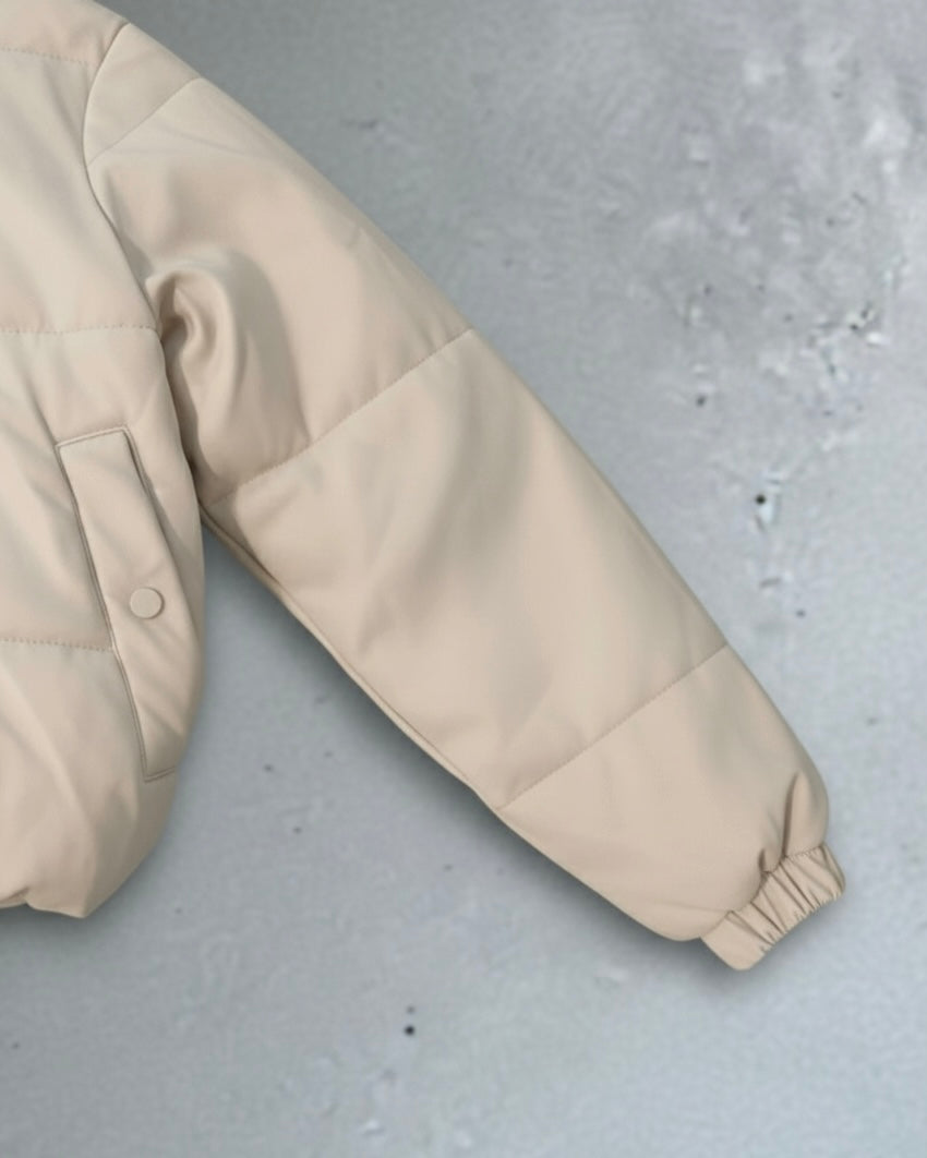 جاكيت جلد بفر Leather Puffer