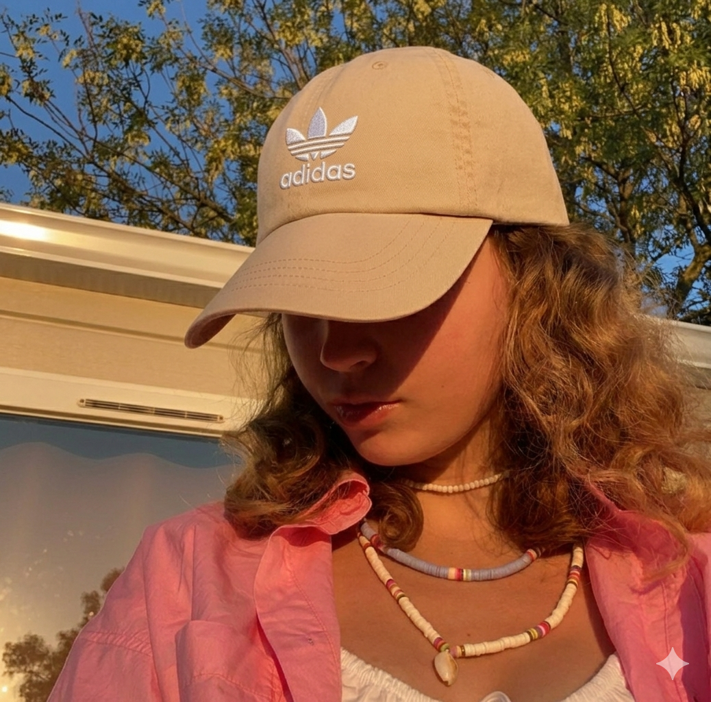 قبعة Adidas حياكة تطريز شبابي بناتي