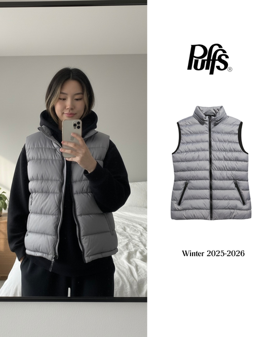 جاكيت بف رصاصي Jacket Puffer