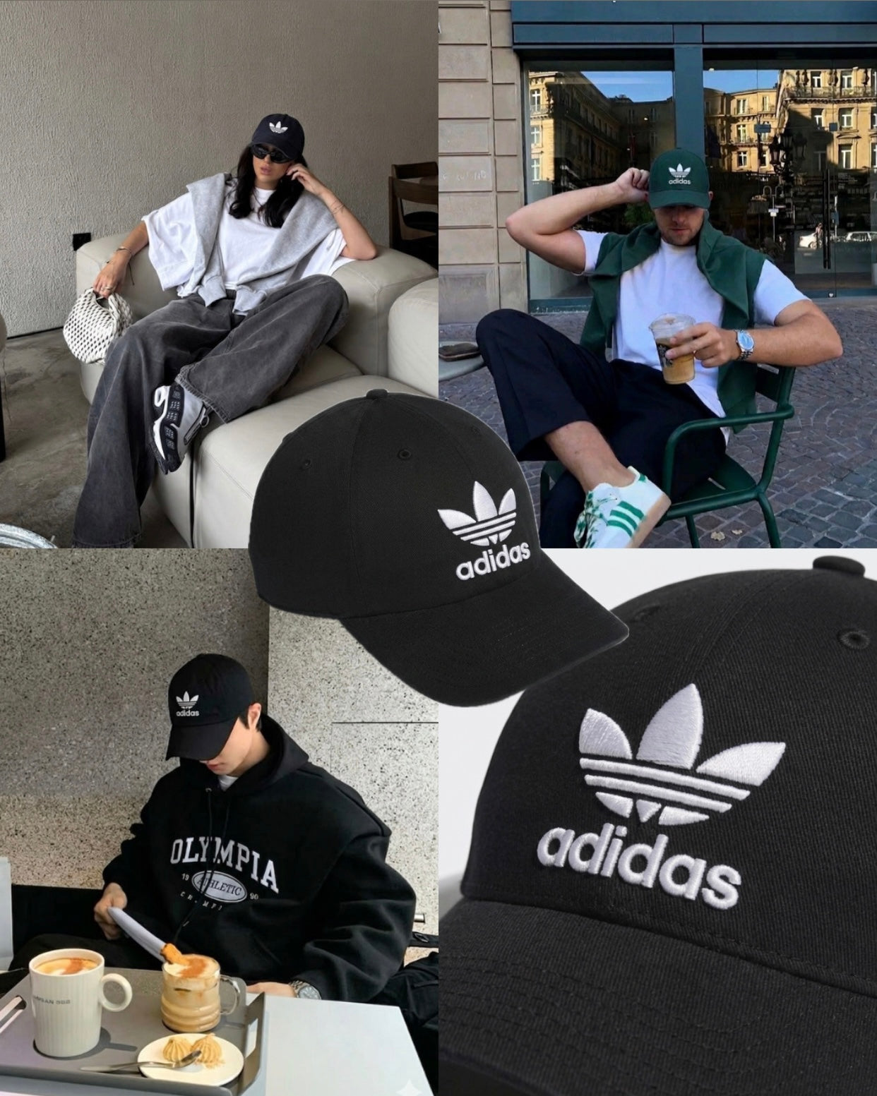 قبعة Adidas حياكة تطريز شبابي بناتي