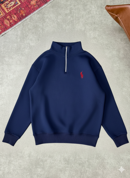 سويتشيرت بولو نيلي سحاب