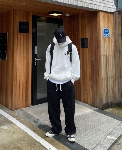 هودي بولو رجالي نسائي ابيض