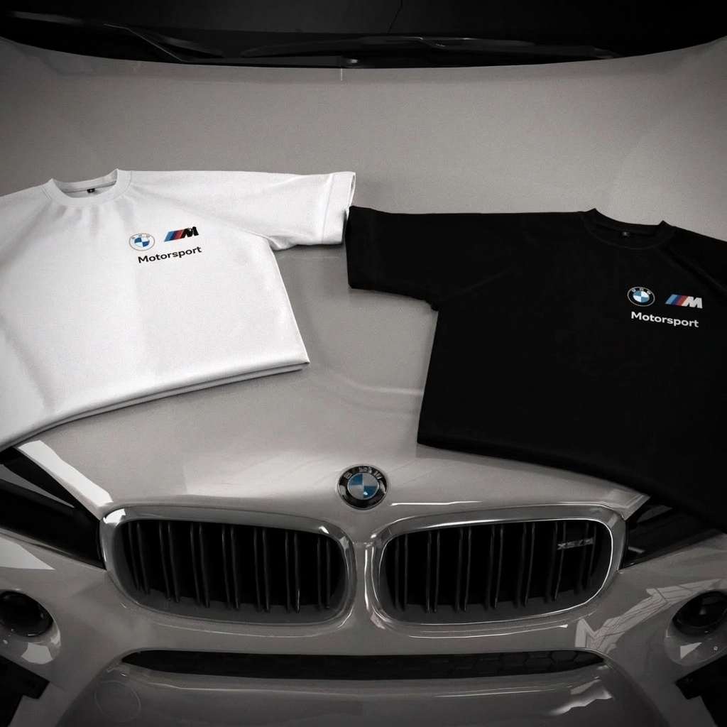 تيشيرت BMW ابيض شبابي بناتي