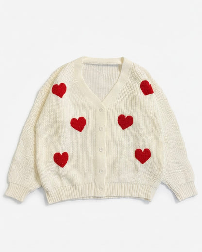 جاكيت كارديغان قلوب لطيفة