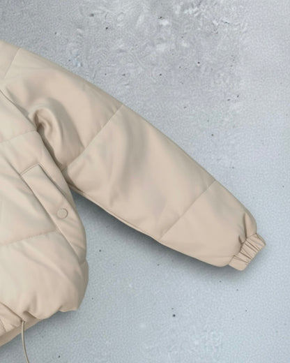 جاكيت جلد بفر Leather Puffer