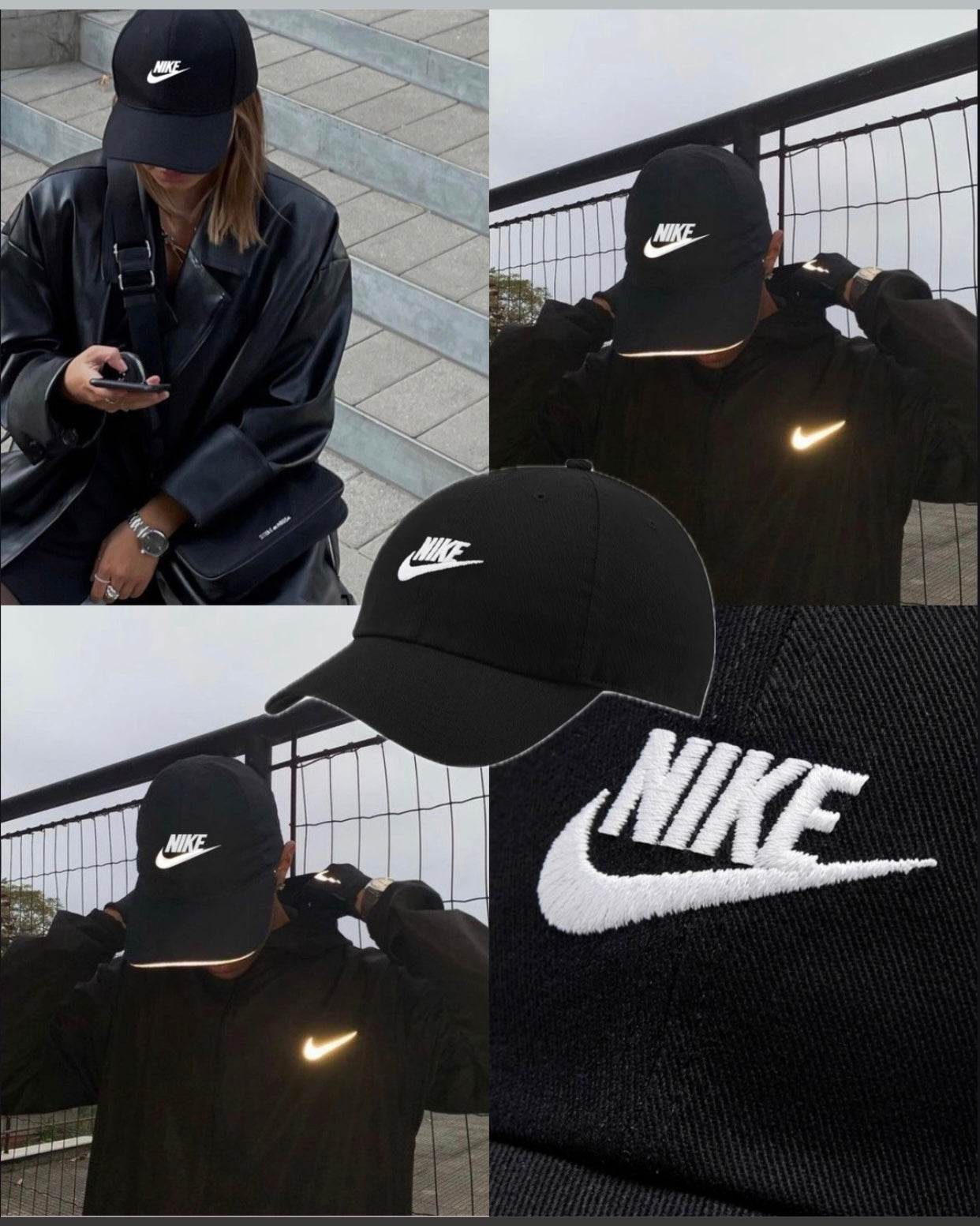 قبعة Nike حياكة تطريز شبابي بناتي